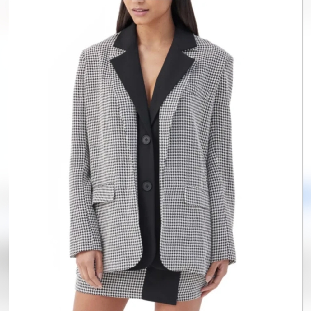 4th + Reckless Jorden Houndstooth Blazer Women's Size Large